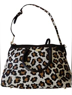 Coach Ocelot Leopard Print Christie Carryall Women Bag